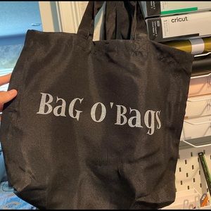 Tote reusable iron on silver glitter